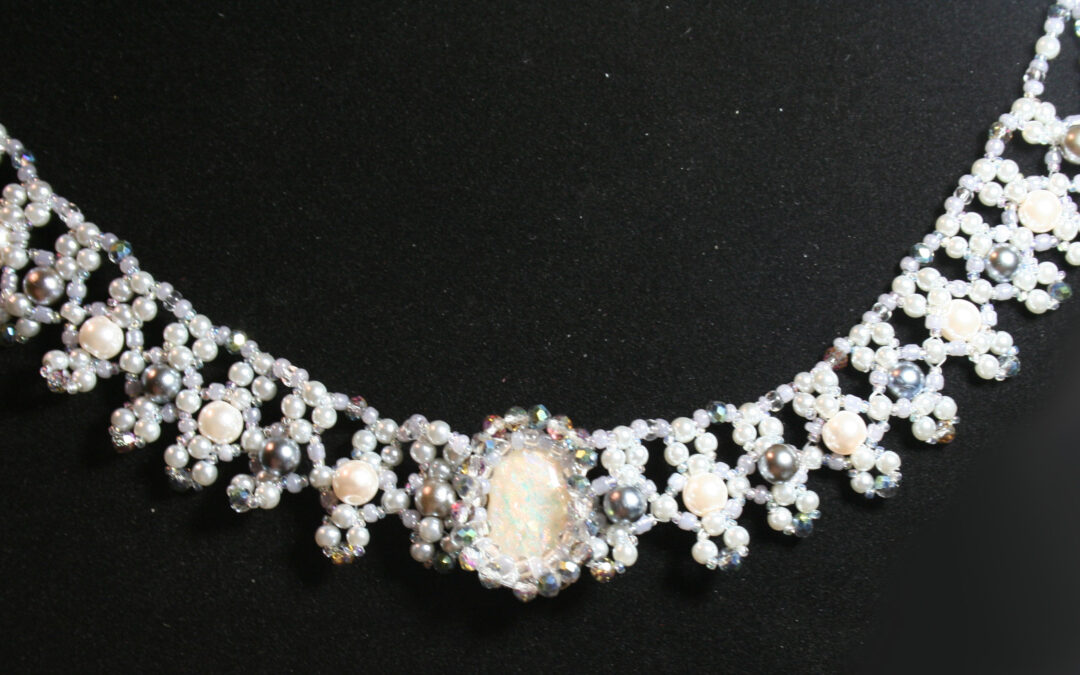 Grey and White Pearl Necklace